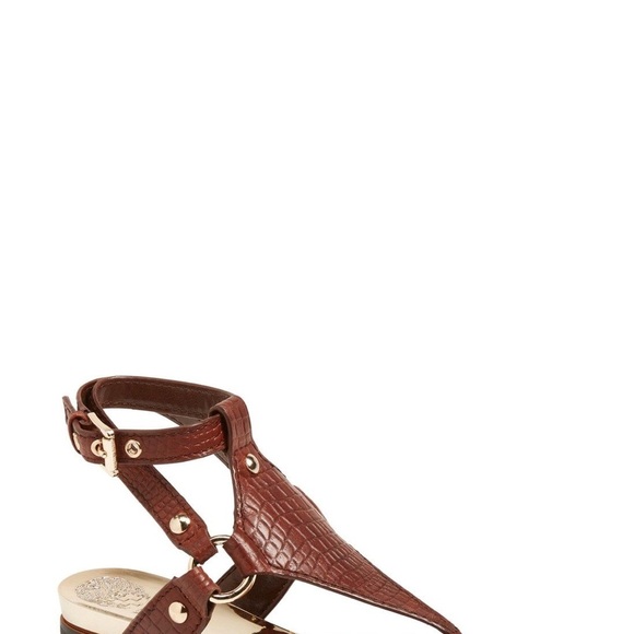 Vince Camuto Chic Brown Flat  Sandals - Picture 1 of 9